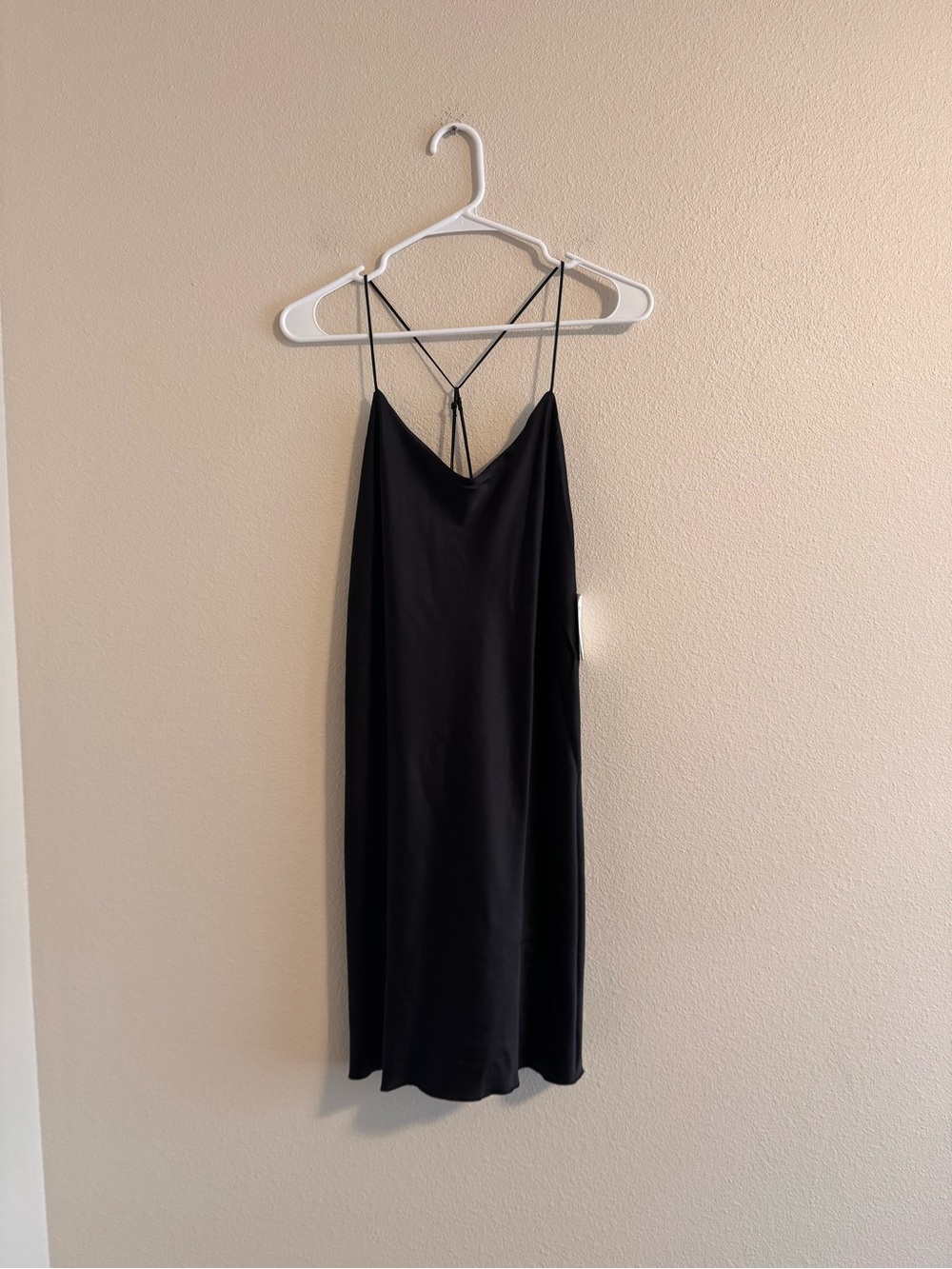 NWT Calvin Klein Black Strapback Slip Dress
